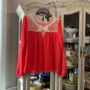 BKE Boutique Buckle women’s Chiffon embellished Blouse S